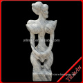Natural Marble Stone Abstract Statue, Garden Abstract Carving Sculpture